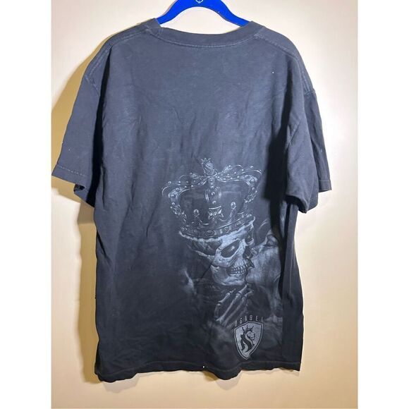 Y2K OGabel Lost-King T-Shirt L Skull King Graphic-Tee Grunge EUC - Picture 5 of 6